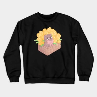 Flower Bouqet Cat Crewneck Sweatshirt